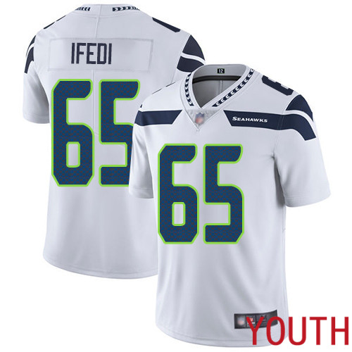 Seattle Seahawks Limited White Youth Germain Ifedi Road Jersey NFL Football #65 Vapor Untouchable->youth nfl jersey->Youth Jersey
